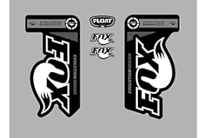 Ecoshirt IX-HWUF-3CGO Stickers Fork Fox Float Evolution Fdp02 Stickers Aufkleber Decals Autocollants Desivi, Grey