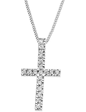 Goldmaid  Damen-Collier 925 Sterlingsilber Paveekreuz