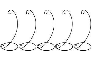 DAZZLEEX 5pcs Natale palla titolare ornamento appeso espositore gancio metallo L forma