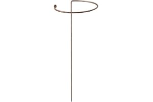 GARDEN PRIDE Plant Supports Gathering Rings for Holly Hocks, Lillies, Iris, Gladiolus, etc - Strong Metal Garden Supports - Made of Raw Steel Designed to Rust (36" (92cm) Tall - Pack of 3)