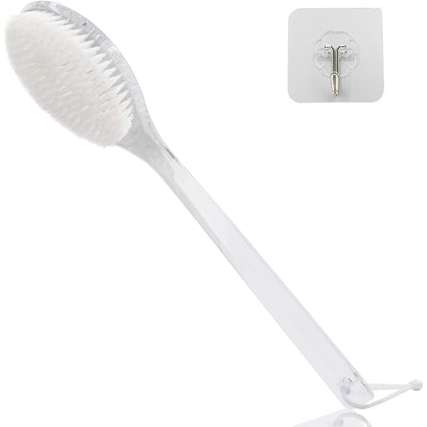 Kosmetex Badebürste Mit Langem Stiel – Transparent, Robust, Ideal Für Sauna & Dusche