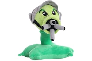 Aolivia Pvz plush-come with 50pcs stickers, Pvz stuffed doll, Cute plants pvz soft toys (gatling peashooter)