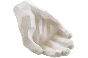 Cooee Design Dekofigur Skulptur Handbless aus Beton in der Farbe Limestone Beige, Maße: 20,5cm x 12cm x 6cm, HI-KI-006-LS
