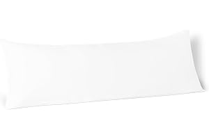 Amazon Basics sidokudde, allergivänlig mikrofiber, kroppskudde för graviditet, stöd för rygg och nacke, 50 x 135cm