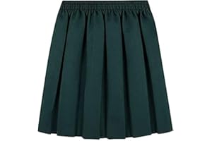 COSHAL® Girls Back to School Uniform Skirts - Kids Girls Summer Skirts Formal Dress Bottom Round Elasticated Waist Box Pleated Stretch Skirt