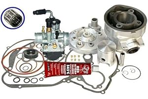 UNTIMERO 70ccm Sport Zylinder Dichtung VERGASER KIT für BETA RR 50 RK6 Enduro AM6 Silber Zylinderkit Zylinderkit Zylinderkit