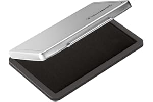 Pelikan 331777 Cuscinetto Inchiostrato, per Timbri, Colore Nero e Metallo, 70 x 110 mm, Dimensione Medium/Medio