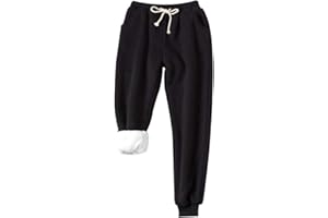 Fnsky Women Warm Casual Trousers, Winter Imitation Cashmere Jogger Pant, Thickened Fleece Lined Sweatpants Sports Pants for Women