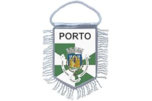 Akachafactory Fanion Mini Drapeau Pays Voiture Decoration Souvenir Blason Porto Portugal