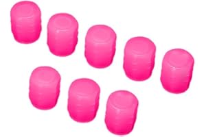 KBRPEY 8 Pezzi Valvole Pneumatici Auto,Universali Tappi Auto Fluorescenti Parapolver Luminosi Tappi Per Gomme Auto Tappino Gomme Auto Valve Caps, Suitable For Cars, Bicycles, Motorcycles, Etc (Rosa)