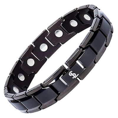 Smarter LifeStyle Elegant Titanium Magnetic Bracelet (Black)