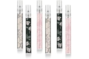 Facewegen 6 Pcs Portable Travel Refillable Perfume Atomizer Bottle,10ml Perfume Atomiser Bottles,Fragrance Spray Bottle, Scent Pump Case for Women and Men