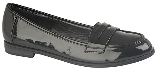 Us Brass Ladies Womens Hi Shine Patent Slip On Apron Saddle Casual Penny Loafer Shoes Size 3-8