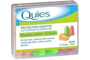 HENSITA Quies Soft Foam Ear Protection Plugs 35dB - Pack of 6 Pairs