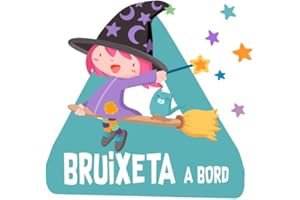 StarStick - Brujita a bordo– triángulo adhesivo de Bebé a Bordo - Catalán