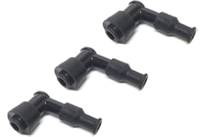 STREETPARTS24 3x Zündkerzenstecker 90 Grad wasserdicht - Passend für Piaggio NRG TPH Sfera Zip, Vespa LX 50, Aprilia SR 50, Keeway F-Act, Peugeot Speedfight 50 - M14, 5 kOhm