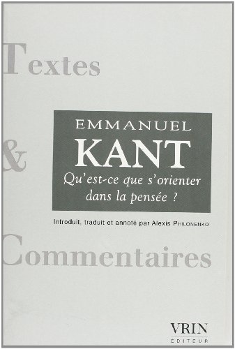 Qu'est-ce que s'orienter dans la pensée ?