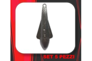 M2 FISHING 5 Pezzi Surf Bomb Piombo SURFCASTING Inox Pesca Vedette FONDERIA ROCCOBOMB