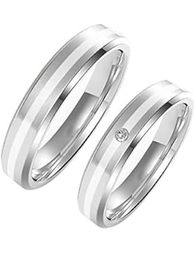 Amtier Titanringe Eheringe Herren Ringe Damen Ringe 5MM mit Geschenkbox