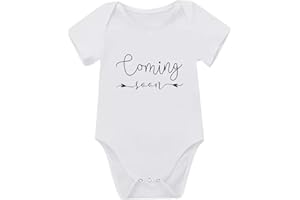 Dcsfadq Coming Soon Baby Body, Babybody zum Schwangerschaft Verkünden Junge Mädchen, Schwangerschaft Ankündigung Strampler, 0-3 Monate