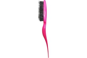JEZIORO Slick Back Hair Brush,Boar Bristle Comb,Gel Styling Sleek Brushes,Soft Smoothing Hairbrush,Curly Slicking,Tail Combing,Edges Bristles Eco,Curling,Dry,Wave,Fluffy Hairdressing Set,for Women (Pink)