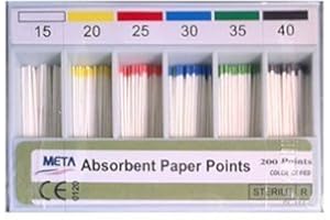 Dental Endo Endodontic Absorbent Paper Points META Size 15-40 Color Coded