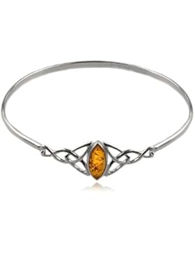 Bernstein Sterling Silber Keltischer Liebesknoten Armband 19 cm