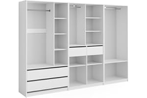 Vicco Armario Elmo, Blanco, 100 x 200 cm Lote de 3