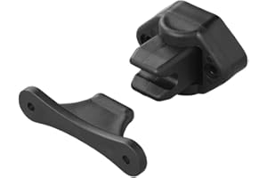 blntackle76 Zestaw: 1, 2, 4, 6 lub 8 blokad drzwi do przyczep kempingowych, kolor biały, czarny, uchwyt na drzwi, drzwi kempingowe, drzwi kempingowe, zabezpieczenie drzwi (1 sztuka czarna)