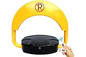 SHIOUCY Remote Controlled Parking Post Parking Barrier Folding Post Bollard, Parking Guard with Remote Control