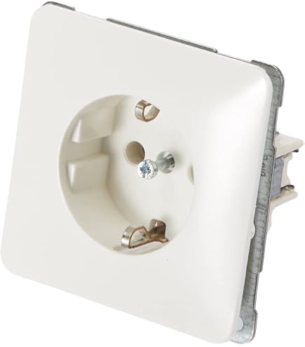 PEHA Presa Schuko Per Ambienti Umidi, 16A 250V, Con Coperchio E Piastra Centrale, Bianco, Modello D 80.6611 K WU W