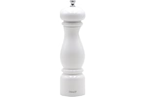 Bisetti 6250MSLBL - Macina Sale in Legno di faggio, 22 cm, Colore: Bianco