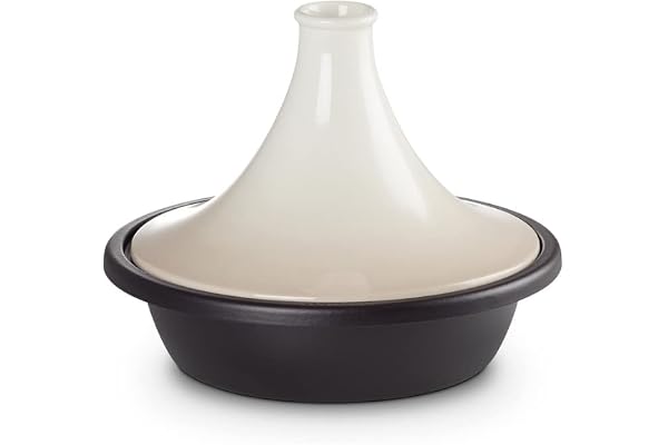 Le Creuset Tajine en Fonte Émaillée, Ronde, 31 cm, Meringue, 25138317160422