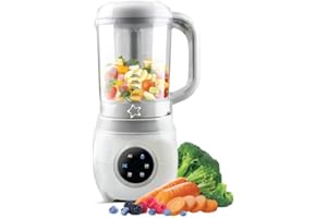 Cherub Baby Automatic Baby Food Maker | 4-in-1 AI-Powered Blender, Steamer, Bottle Steriliser & Warmer | 12 Meal Capacity BPA-Free Tritan Baby Food Processor | Newborn Essentials