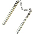 BLOXN Steel Martial Arts Training Nunchakus, Stainless Steel Construction, Kung Fu Karate Stick, Secure Grip Handles, Portable and Compact for Men & Women