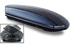 ‎VDP Dachbox schwarz VDP-MAA580 Duo großer Dachkoffer 580 Liter beidseitig aufklappbar abschließbar