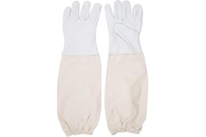 MasXirch Imkerhandschuhe Segeltuch Schutzimkerei Zubehör Ausrüstung mit belüfteten langen Ärmeln für den Imker