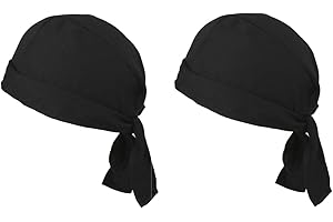 CRLLDPM 2 Pièces Toque de Chef Bandana Chef Ajustable en Polycoton Chapeau Bandana Chef de Cuisine Chapeau de Travail Unisexe Idéal pour Restaurants, Cuisines, Boulangeries, Cafés