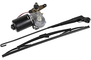 GHTMARRINE Motor de limpiaparabrisas universal de 12 V con brazo y hoja 60 ° 20 "(50 cm) Plástico para barco yate