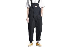 ORANDESIGNE Men's Denim Dungarees Overalls Jeans Men's Cargo Jeans Retro Jumpsuit Work Trousers Blue Work Dungarees Loose Fit Dungarees Jumpsuit