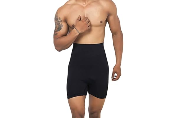 KROYWEN Men Body Shaper Belly Girdle Boxer Stomach Fitness for Exercise & Workout Briefs