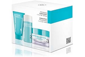 Germaine de Capuccini Pack Purexpert Set Tratamiento facial para piel grasa -Gel Limpiador 125ml + Gel Crema 50ml + Fluido Exfoliante - Limpia, renueva y hidrata - 3 uds (El embalaje puede variar)