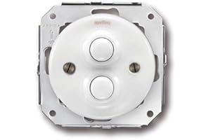 fontini – Double poussoir 10 A 250 V porcelaine blanc pack