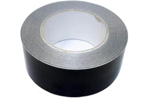 NOVA ITALF Nastro Nero adesivo alluminio per alta tempertura alluminizzato 50 mm x 50 ml per tubo inox nero canna fumaria coibentazione tubo gomma elastometro