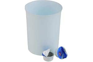 APS Poubelle de Table Ø 11 cm, H: 14 cm, 0,9 Liter Polypropylen, Blanc
