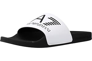 Emporio Armani EA7 de los Hombres Logo Sliders, Negro