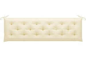 FAMIROSA Coussin de Banc de Jardin Coussin de Banc de Jardin Blanc crème 180x50x7 cm Tissu
