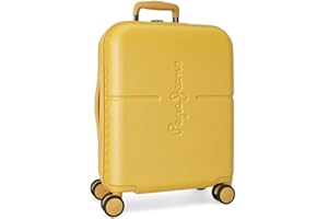 Pepe Jeans Highlight, Maleta de Cabina, Equipaje, Interior con Dos Compartimentos, Fabricada en ABS Material Resistente y Ligero, 4 Ruedas giratorias, Cierre TSA Integrado Puerto USB Integrado