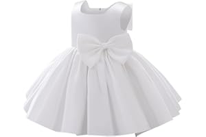 IBAKOM Baby Girls Little Girls Bowknot Tutu Princess Prom Dress Formal Ball Gown Birthday Wedding Party Christening Baptism Dresses