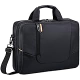 BRINCH 15.6 Inch New Soft Nylon Shockproof Laptop Computer Case Sleeve Shoulder Messenger Bag Briefcase with Pockets Handles and Detachable Shoulder Strap for 15 - 15.6 Inch Laptop / MacBook / Notebook / NetBook / Chromebook / Tablet Computers,Colour Black